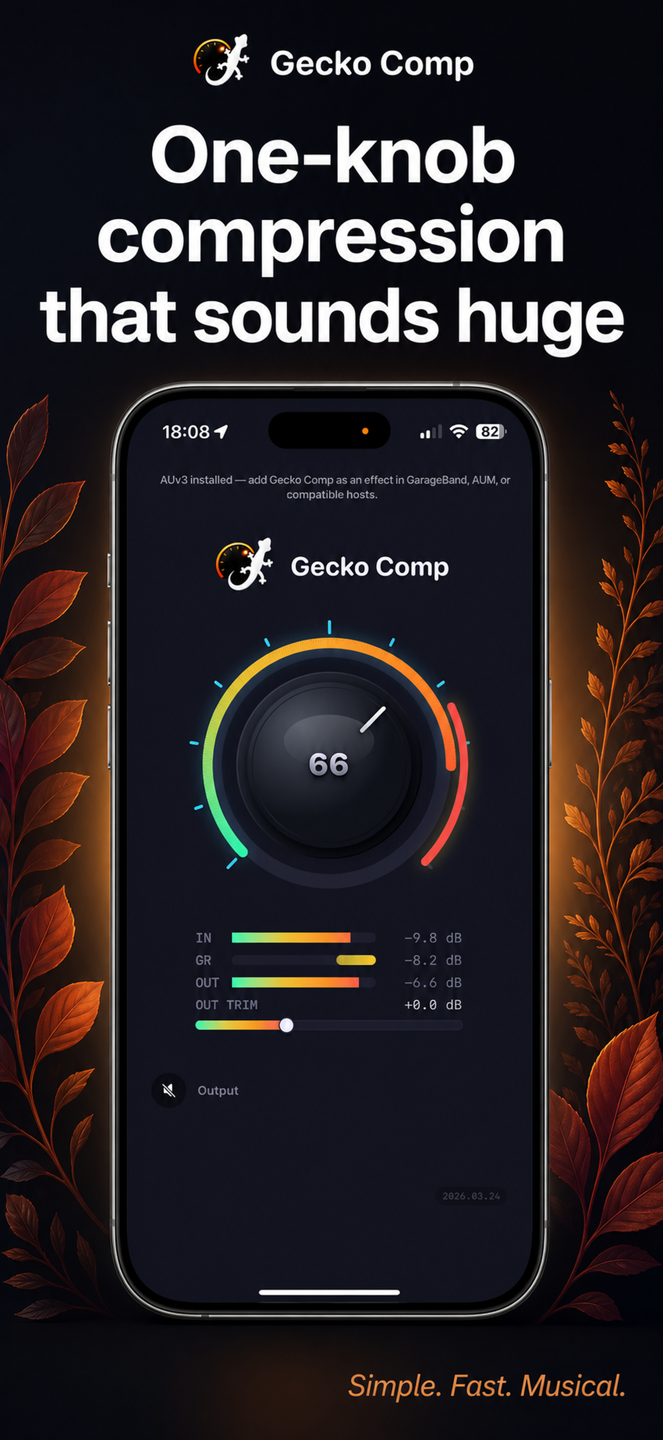 Gecko Comp op iPhone