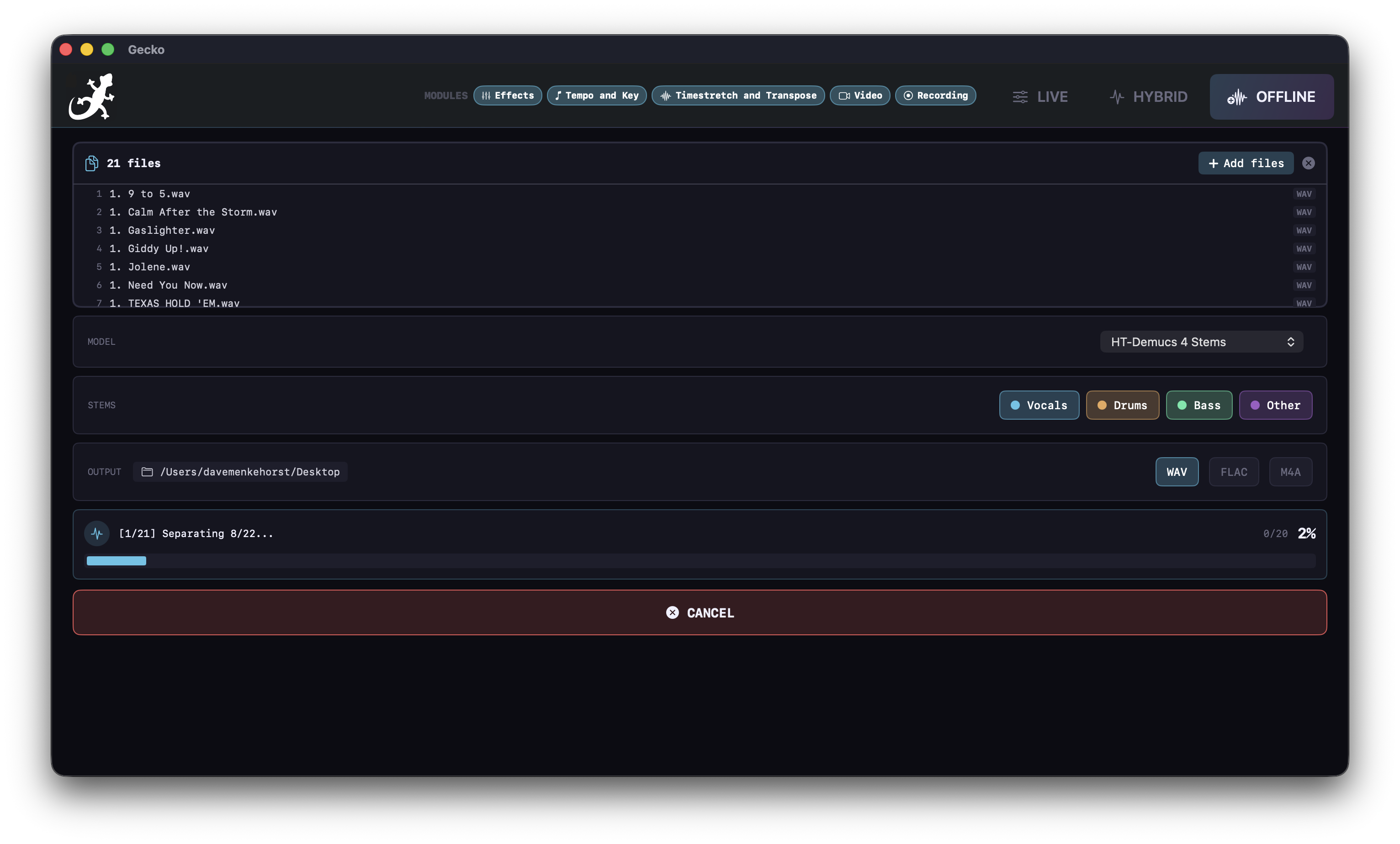 Offline batch processing